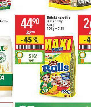Globus Dětské cereálie nabídka