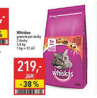 Globus Whiskas granule pro kočky nabídka