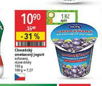 Globus Choceňský smetanový jogurt nabídka