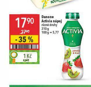 Globus Danone activia nápoj nabídka