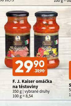 Terno F.j. kaiser omáčka na těstoviny nabídka