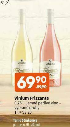 Terno Vinium frizzante nabídka