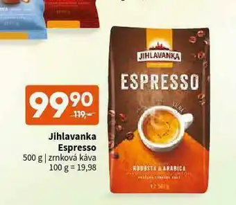 Terno Jihlavanka espresso nabídka