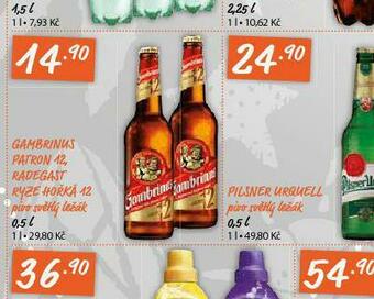 Terno Pivo gambrinus patron 12 nabídka