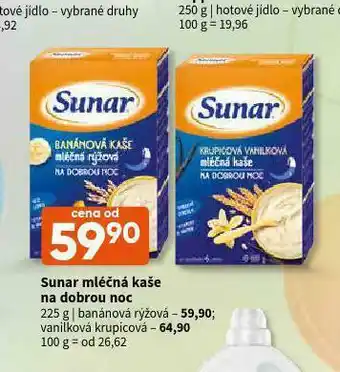 Terno Sunra mléčná kaše na dobrou noc nabídka