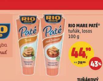 Penny Market Rio mare paté nabídka