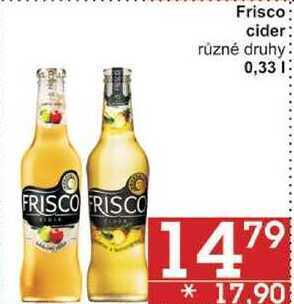 Jip Frisco cider různé druhy, 0,33 l nabídka