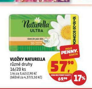 Penny Market Vložky naturella nabídka