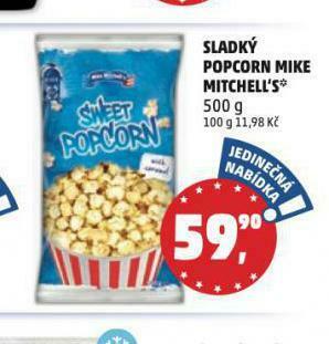 Penny Market Sladký popcorn nabídka