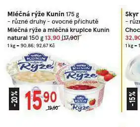 Žabka Mléčná rýže a mléčná krupice kunín natural nabídka