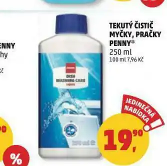 Tekutý čistič myčky, pračky