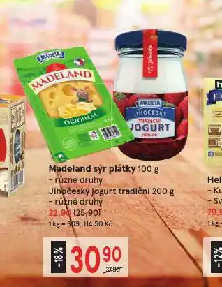 Žabka Jihočeský jogurt tradiční nabídka