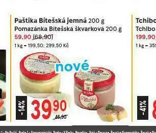 Žabka Pomazánka bítešská škvarková nabídka