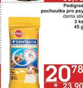 Jip Pedigree pochoutka pro psy denta stix 3 ks, 45 g nabídka