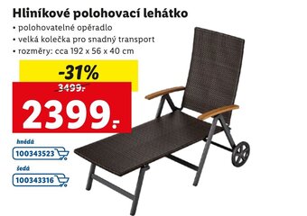 Lidl Hliníkové polohovací lehátko nabídka