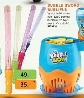 BUBLIFUK Vytvoř bubliny růz-ných tvarů pomocí bublifuku ve tvaru meče. Více druhů. 5729414
