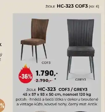 Jamall ŽIDLE HC-323 COF3/GREY3 nabídka