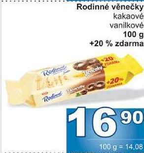 Jip Rodinné věnečky kakaové vanilkové 100 g nabídka