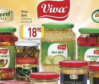 Billa Viva zelí nabídka