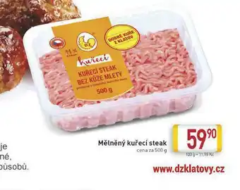 Billa Mělněný kuřecí steak nabídka