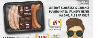 Billa Vepřové klobásky nabídka