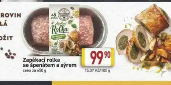Billa Zapékací rolka se špenátem a sesýrem nabídka