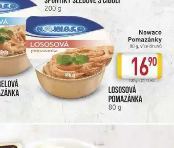 Billa Nowaco pomazánky nabídka