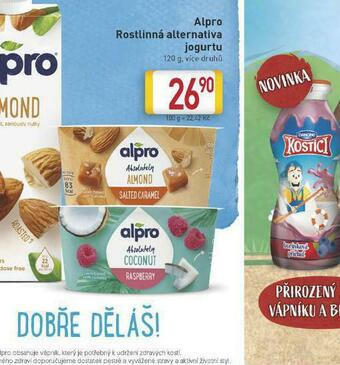 Billa Alpro rostlinná alternativa jogurtu nabídka