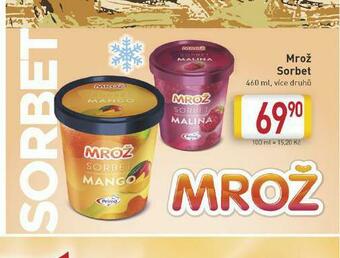 Billa Mrož sorbet nabídka