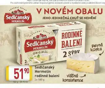 Billa Sedlčanský hermelín rodinné balení nabídka