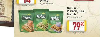 Billa Nutline pistácie, kešu, mandle nabídka
