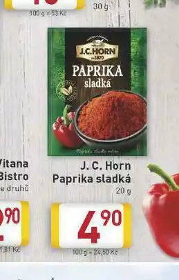 Billa J.c. horn paprika sladká nabídka