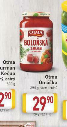 Billa Otma omáčka nabídka