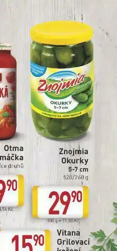 Billa Znojmia okurky 5-7cm nabídka