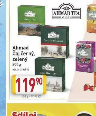 Billa Ahmad černý čaj, zelený nabídka