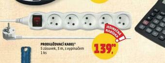 Penny Market Prodlužovací kabel nabídka