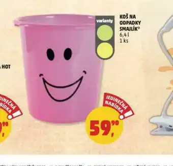 Penny Market Koš na odpadky smajlík nabídka