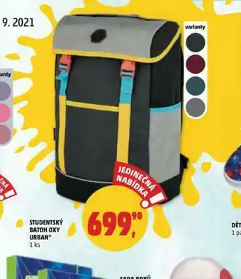 Penny Market Studentský batoh oxy urban nabídka