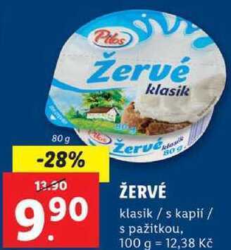 Lidl Žervé, 80 g nabídka