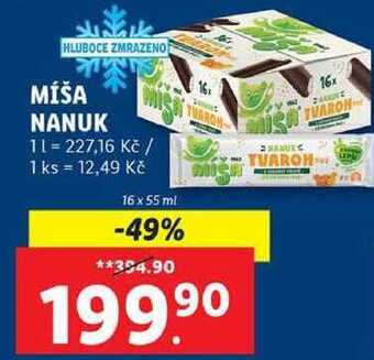 Lidl Míša nanuk, 16x 55 ml nabídka
