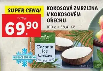 Lidl Kokosová zmrzlina v kokosovém ořechu, 2x 91 g nabídka