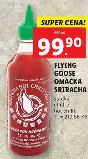 Lidl Flying goose omáčka sriracha, 455 ml nabídka