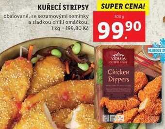 Lidl Kuřecí stripsy, 500 g nabídka