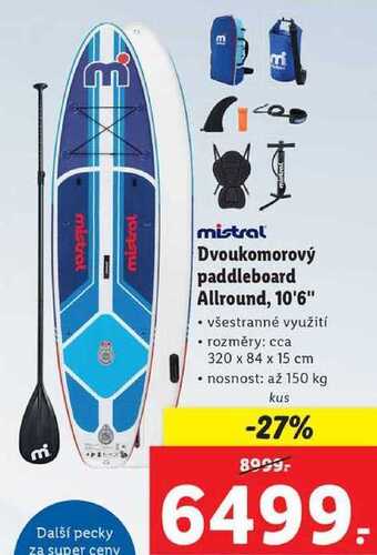 Lidl Dvoukomorový paddleboard allround, 10'6 nabídka