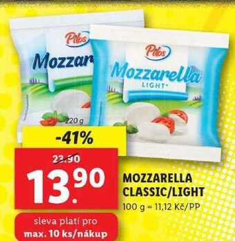 Mozzarella classic/light, 220 g