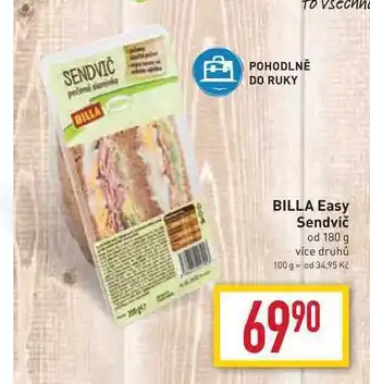 Billa Billa easy sendvič od 180 g nabídka