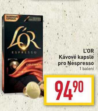 Billa L'or kávové kapsle pro nespresso 1 balení nabídka