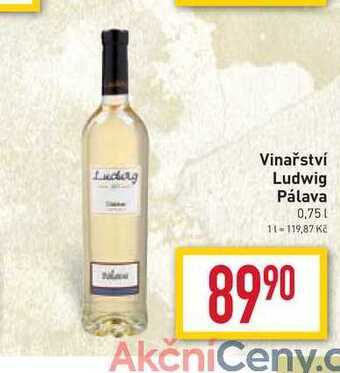 Billa Vinařství ludwig pálava 0,75l nabídka
