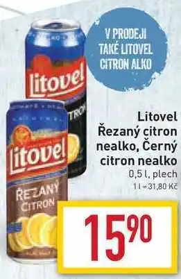 Litovel řezaný citron nealko 0,5 l, plech