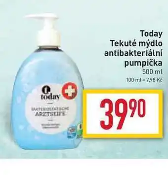 Billa Today tekuté mýdlo antibakteriální pumpička 500ml nabídka